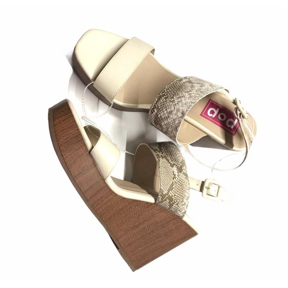 Pop Complete Wedge Sandals snake beige 9.5 vegan - Picture 7 of 8